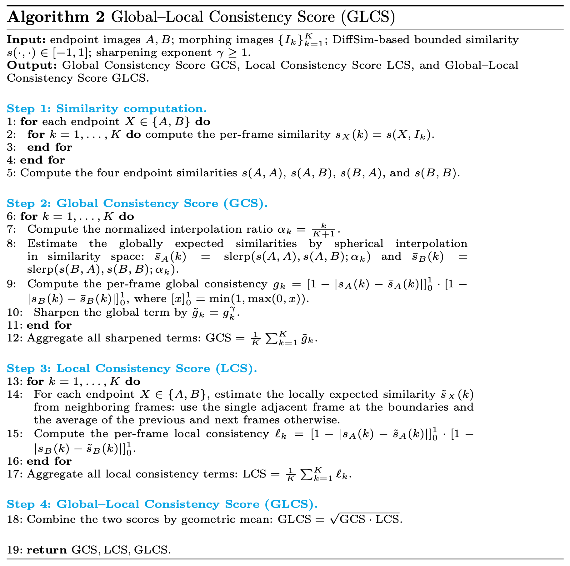 Algorithm for the full computation of GLCS